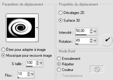 Paramètre de déplacement