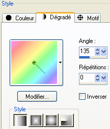 Dégradé arc en ciel